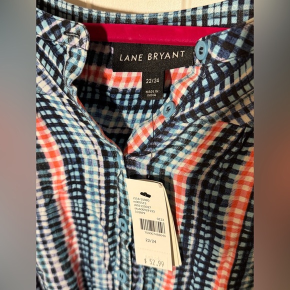 Lane Bryant - No-Peek Button-Front Waist Detail Blouse - Picture 6 of 9